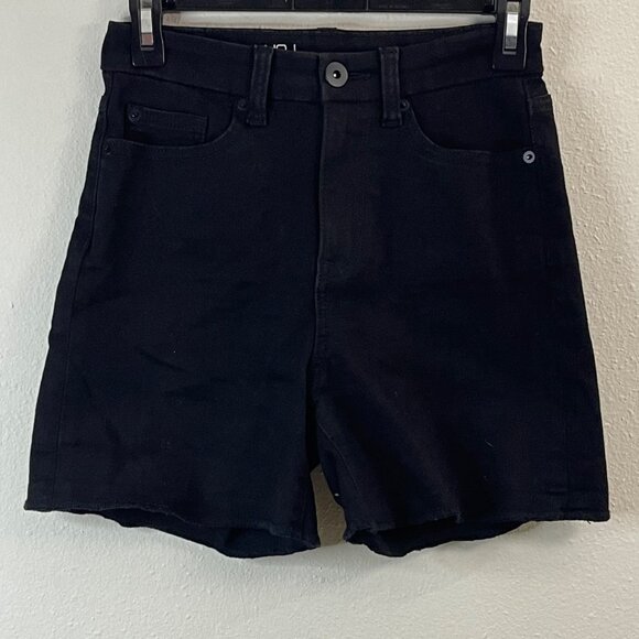 NO BOUNDARIES - Black Denim High-Waisted Girls Shorts - Size 5 - Picture 2 of 11